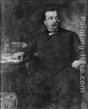 Grover Cleveland painting - Eastman Johnson Grover Cleveland art painting